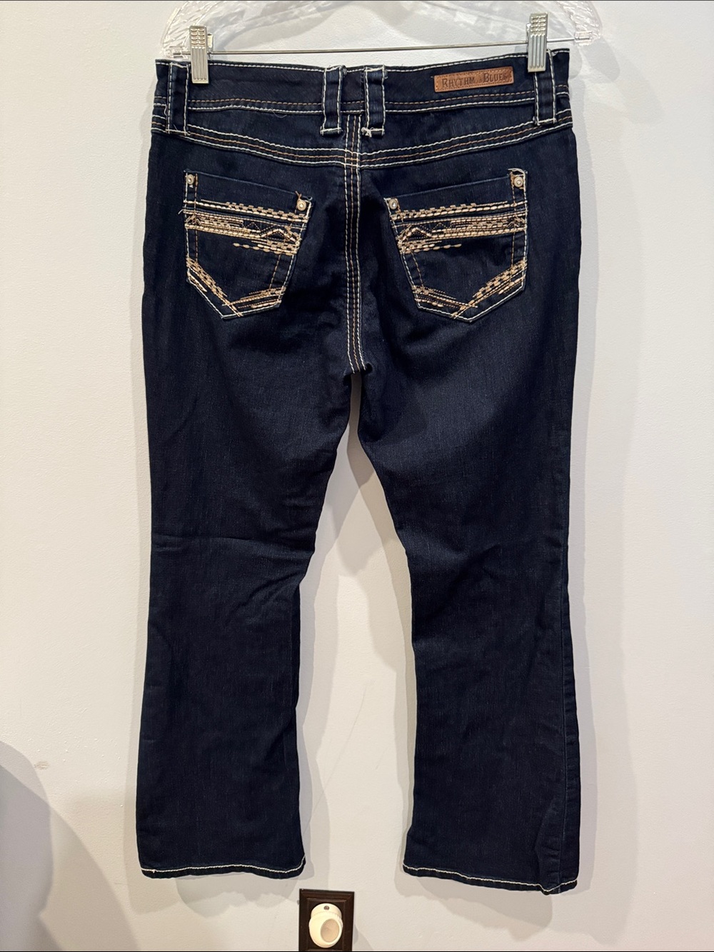 Vintage Rhythm in Blues brand denim jeans distinct heavy contrast stitch Y2K EUC